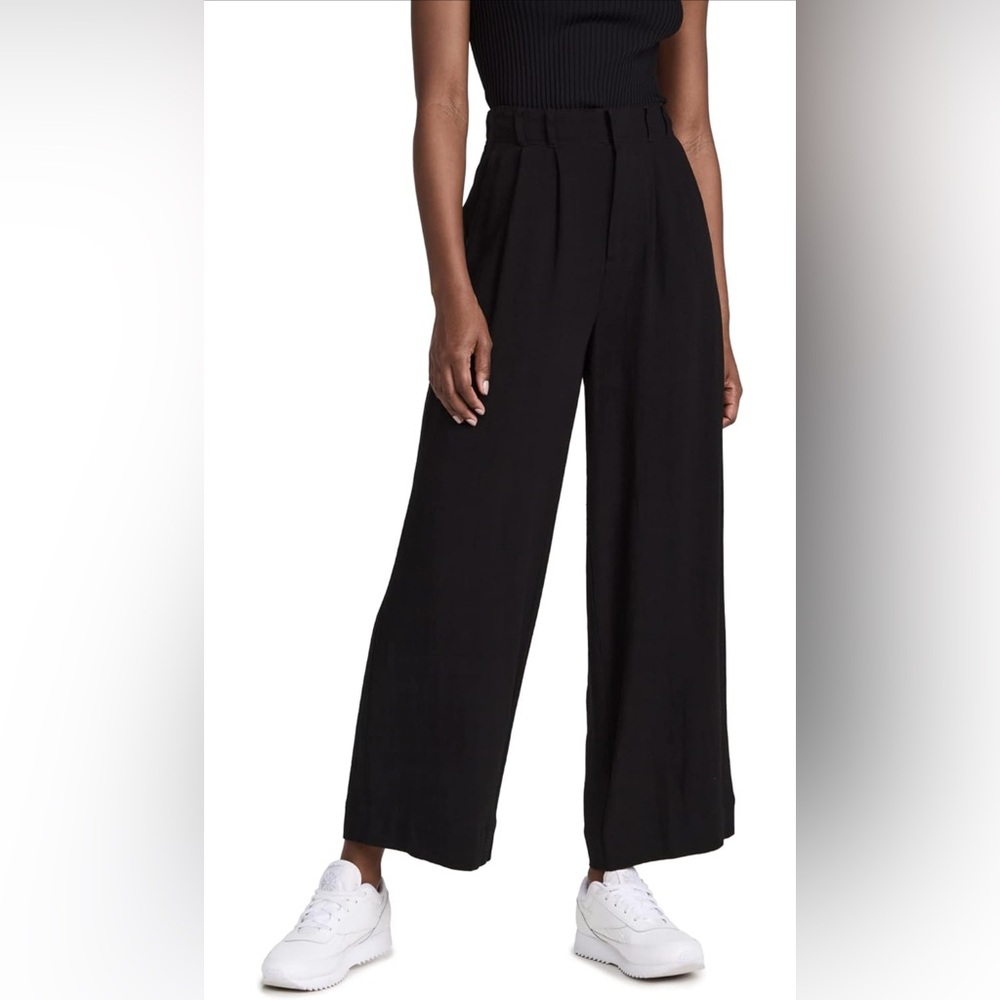 Z Supply Wide-Leg Casual Farah Pants (black)